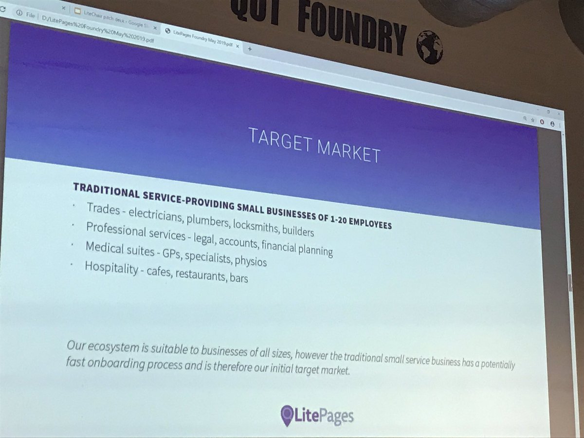 QUTEship's tweet image. #IDEASlaunched @qutfoundry pitch by #LitePages: #smallbiz owners find it challenging to balance value creating work with other work like #marketing, #Leadgeneration, managing jobs &amp;amp; admin. LitePages can do the lot in one spot, helping businesses to #grow