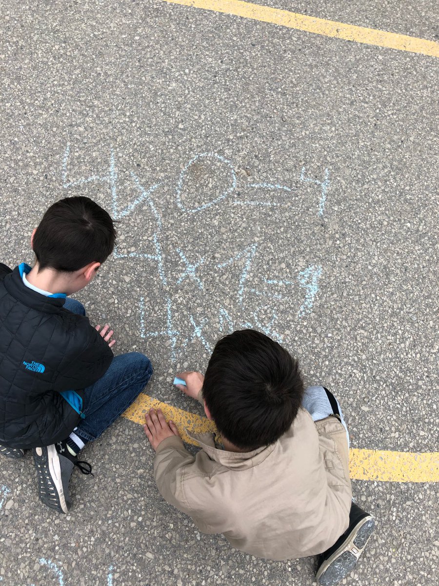 DpAssisi's tweet photo. Outdoor chalk math on outdoor classroom day @OutdoorClassDay https://t.co/zqvB0PbhdU