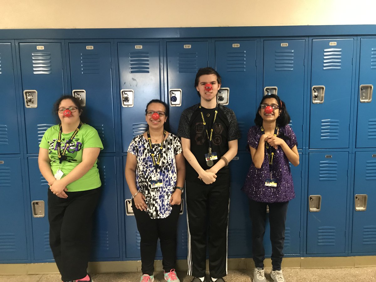 ChsHillary's tweet photo. Red Nose Day at Colonia High School! @ColoniaHigh #NosesOn #RedNoseDay https://t.co/PUYN3GEscN