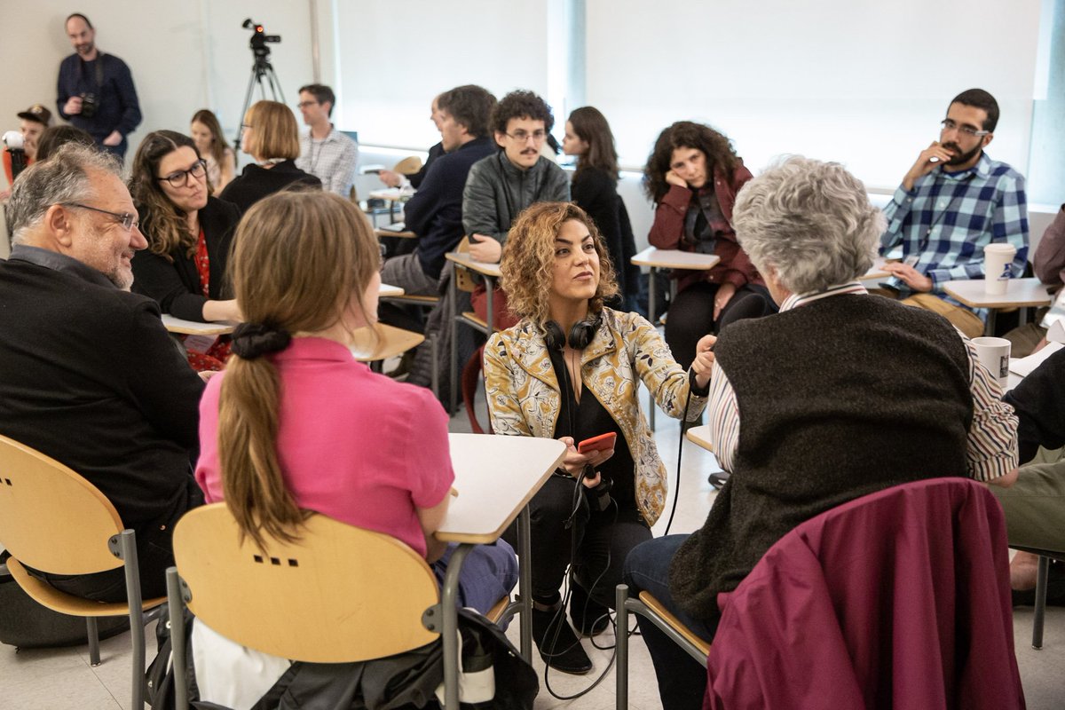 opendoclab's tweet photo. At the session "Democracy Performed" at the #MIT10 conference, ODL Fellows @rashinfahandej, @hburgund and @loopingthought with @franpanetta created a participatory #immersive audio performance exploring how #democracy functions in the 21st century. ๐ธ: ODL Fellow @dannygoldfield https://t.co/nMM535WHvo