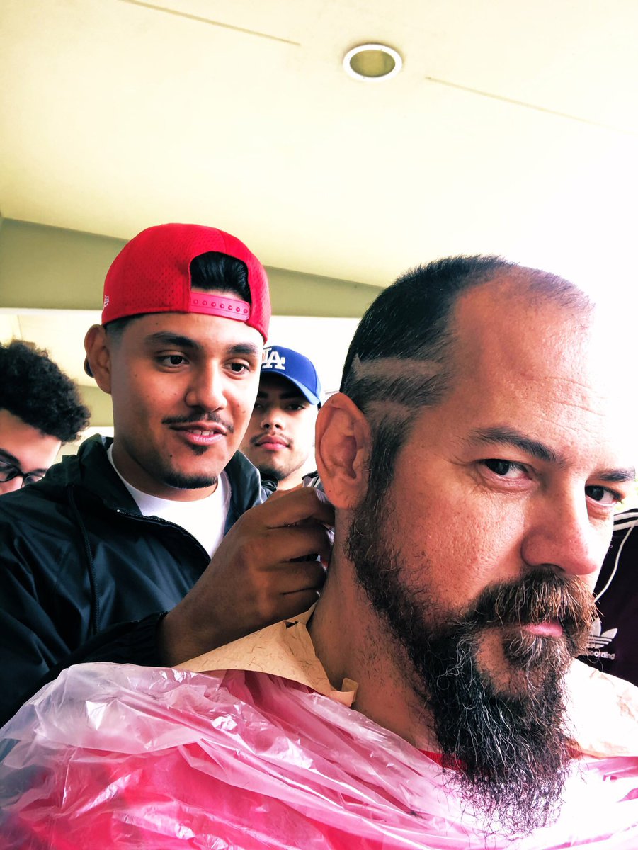 chefjasonprince's tweet photo. I let some students “line me up” as a graduation present.  As an educator stuff like this is important for building stronger bonds.  This is a day they will always remember. https://t.co/hxYIwxyQjj