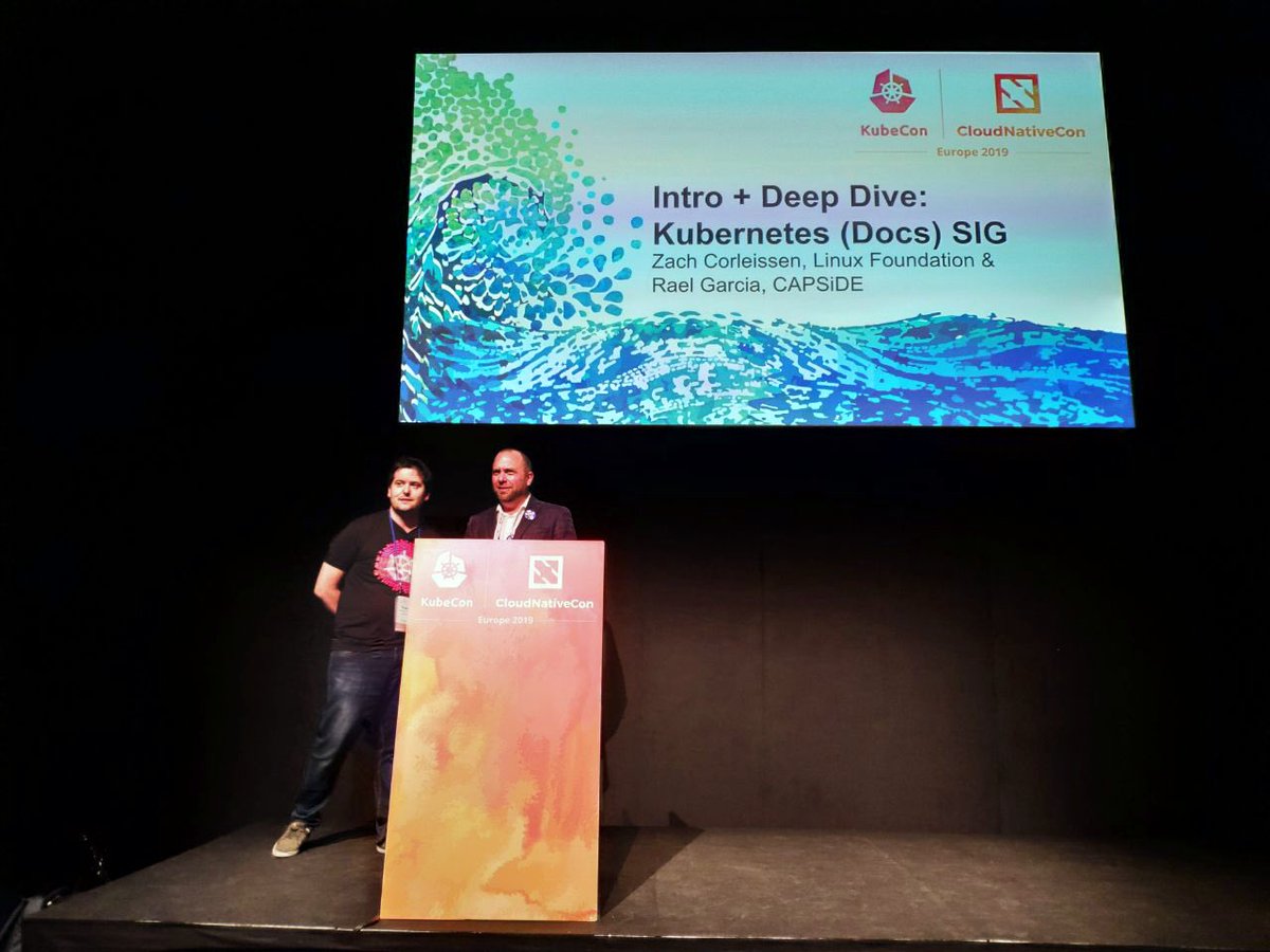 CAPSiDE | NTT (@capside) on Twitter photo Time to learn more about <a href="/kubernetesio/">Kubernetes</a> (Docs) #SIG at <a href="/KubeCon_/">Kubecon_</a> with @zachorsarah and <a href="/raelga/">Rael Garcia</a> 🤓
—
#capsidek8s #KubeCon #KubeCon2019 #CloudNativeCon #CloudNative #k8s #kubernetes Time to learn more about <a href="/kubernetesio/">Kubernetes</a> (Docs) #SIG at <a href="/KubeCon_/">Kubecon_</a> with @zachorsarah and <a href="/raelga/">Rael Garcia</a> 🤓
—
#capsidek8s #KubeCon #KubeCon2019 #CloudNativeCon #CloudNative #k8s #kubernetes