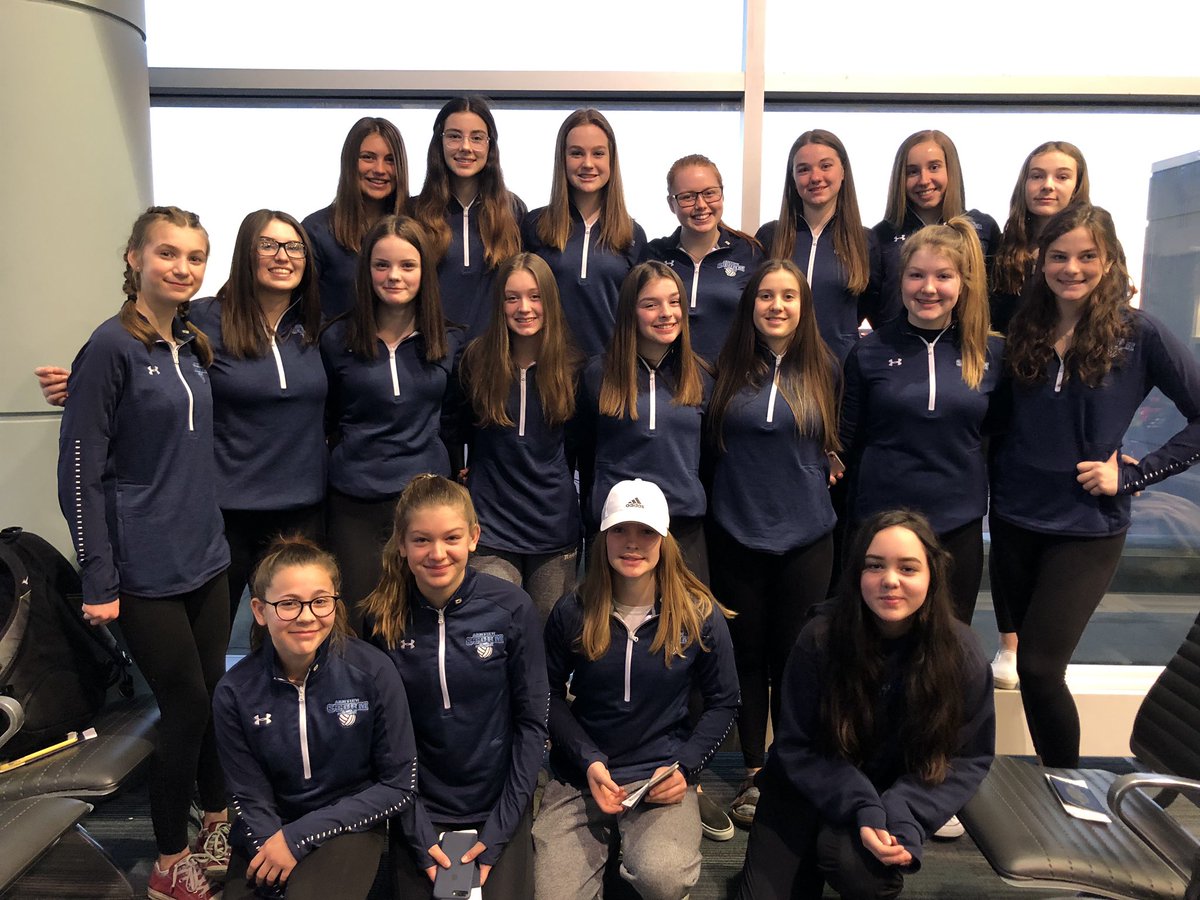 U15 Parker and U14 Fraser on their way to Richmond, Virginia for the South Atlantic Championships! Good luck girls 💙🏐🏆