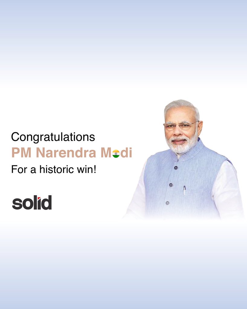 Roadeuipments's tweet photo. @narendramodi Congratulations PM Narendra Mode For a historic win! https://t.co/1EX7y8D4hB