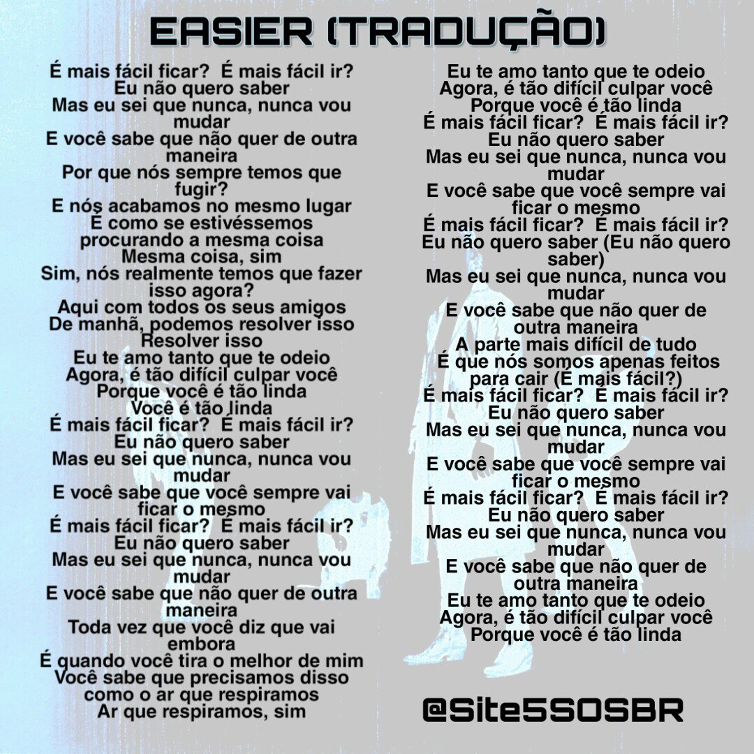 5SOS Brasil 🇧🇷 on X: 📃 Confira agora letra e tradução de