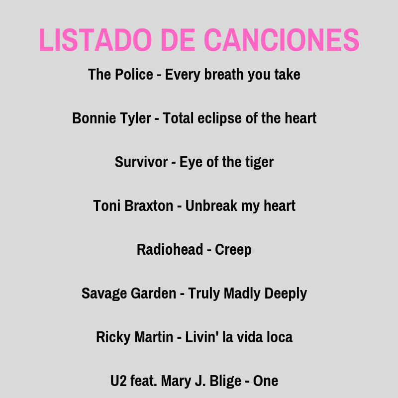 thetimemusical's tweet photo. Aquí tenéis el listado de canciones que saldrán en el musical. ¡Ya podéis participar en el concurso! #singtous #THETIME https://t.co/e2A9Yd2Kvk