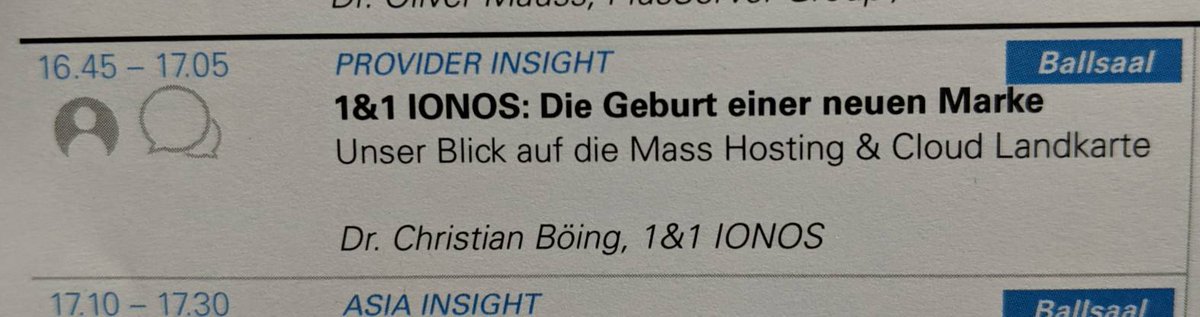 drchrisboeing's tweet photo. Gleich geht's auf dem #hspsummit von @vogelitakademie um die Geburt von @ionos_de https://t.co/8MHLUO8M7r