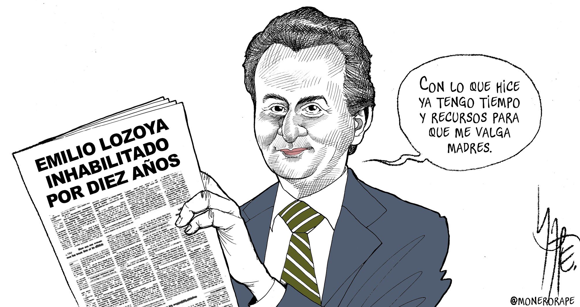 Monero Rapé ✍🏼 on Twitter: "Sanción de risa a Emilio Lozoya. Cartón en @Milenio… "