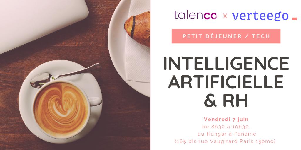 Vous souhaitez comprendre en quoi l’IA impacte les métiers des ressources humaines? Explorer les applications &amp; les cas d’usage ? 
Ne ratez pas le #petitdéj de <a href="/TalenCo/">TalenCo</a> et <a href="/verteego_FR/">Verteego : high-precision forecasting platform</a>, vendredi 7/06 à 8h30 au <a href="/hangar_a_paname/">Hangar à Paname</a> !
Plus d'infos ici : verteego.com/ia-rh-petit-de…
#IA #RH
