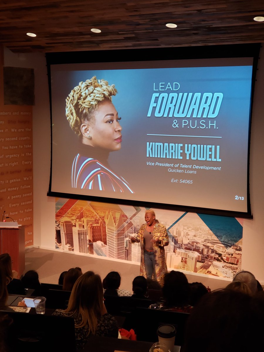 ErinCaudill's tweet photo. Kimarie Yowell, VP of Talent Development @QuickenLoans kicked off with an acronym that I plan to over use.
PUSH - Persist Until Something Happens
#execWE @GreatLakesWBC @ToyotaSD @LVD678 @SMBurton724 https://t.co/lIr0Nzi0QM