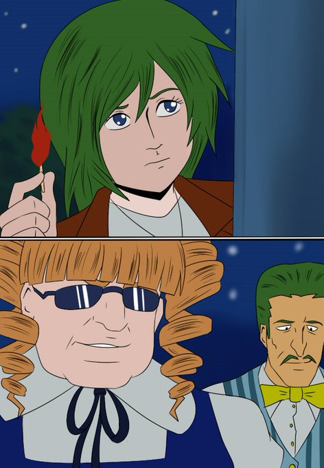 緑髪伝説のtwitterイラスト検索結果