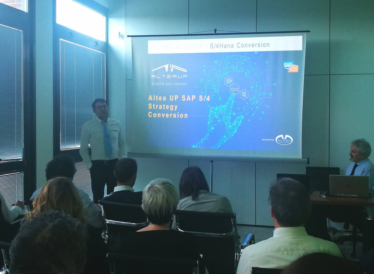 alteaupsrl's tweet photo. “Think Forward” con GoUP Elevate il programma che consente di affrontare la #migrazione in modo sicuro a #SAP/4 HANA abilitando il nuovo modello di #IntelligentEnterprise in soli 7 mesi.
Oggi all'evento @alteaupsrl Bologna #UPPERiTIME con il patrocinio di @ConfindustriaEM https://t.co/J5SKFwOaYy