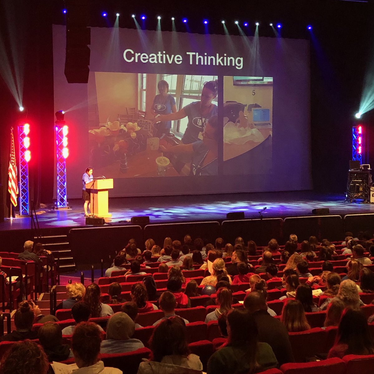 GoUMaine's tweet photo. Hearty Maine Hello to the 1,000+ students and teachers who are on campus today for the 16th annual MLTI Student Conference! #Create4ME https://t.co/H5lXog1Kfa