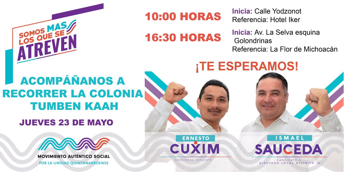 ercuxim's tweet photo. Hoy estaremos en la colonia Tumben Kaah para escuchar tus necesidades y propuestas. Acompáñanos y súmate a este proyecto que está hecho por la gente y para la gente, y en el que cada día #SomosMAS. ¡Los esperamos! https://t.co/8uLXkoslDW