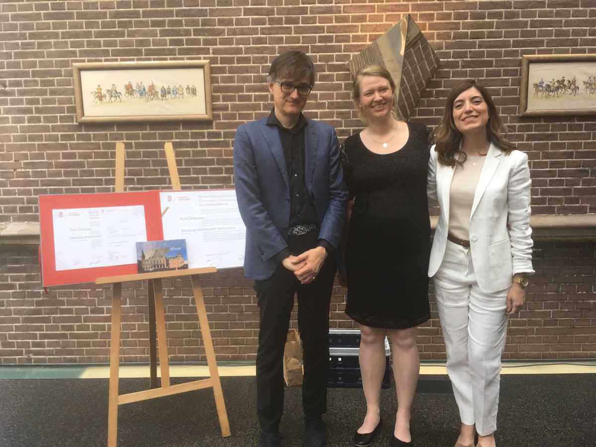 🎉Massive congrats to @KirtiZeijlmans (founding board member of <a href="/EUSARFAcademy/">EuSARF Academy</a>) who has just defended her PhD on #Matching children with #fostercarers at the <a href="/univgroningen/">University of Groningen</a>. Here with two of her amazing supervisors @M_Lopez_RUG (Senior Advisor of <a href="/EUSARFAcademy/">EuSARF Academy</a>) and <a href="/HansGrietens/">Hans Grietens</a>