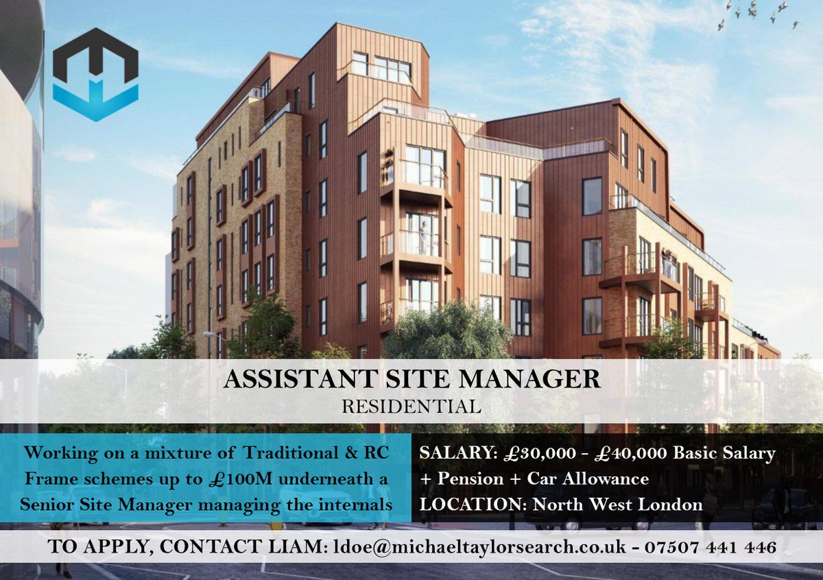 MTSS_ltd's tweet image. #AssistantSiteManager - Working on a Mixture of RC Frame &amp;amp; Traditional schemes up to £100M in build value, under a Senior Site Manager managing the internals. To apply send your CV to ldoe@michaeltaylorsearch.co.uk or call Liam on 07507 441 446 #Construction #Recruitment #JobAd