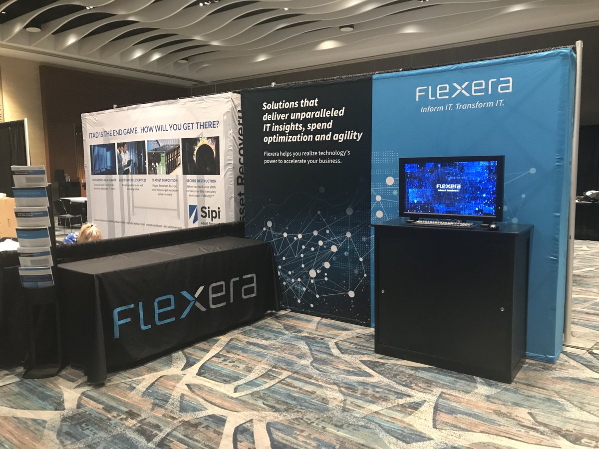 flexera's tweet photo. Are you at #IAITAMACE? Stop by booth #20 to meet the Flexera team and don't miss our two speaking sessions with Cyndi Tackett and Walter Darrough. @IAITAM https://t.co/BeNz3wk4UU