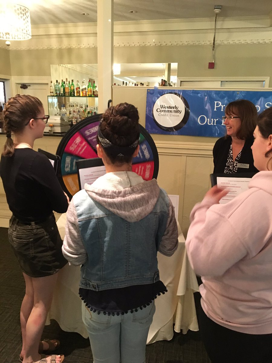 MadelineRose30's tweet photo. Chariho Personal Finance students learning about The importance of budgeting at the @JoinWCCUtoday  CU4 Reality Fair. @CharihoRegional @Andrea_Spas @dflamturnover https://t.co/kPPBK0PPNI
