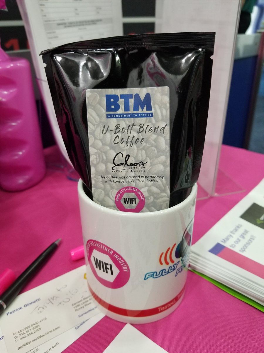 fastenerwomen's tweet photo. Let the show begin. We have Bingo which includes a pair of @ironclad_gloves, @BTMMfg #UboltBlendcoffee, @FullyThreaded cups & more. Stop by the #WIFI boith #414 @FastenerFairUSA today! #Fasteners #FastenerWoman #WIFISisters #WIFIStrong #WIFIConnect #Pinklanyard https://t.co/Ou7bgQuVd1