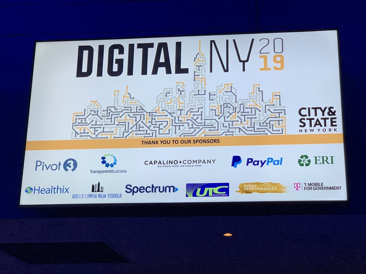 DrBrandyMcneil's tweet photo. Here at #DigitalNY2019 . Excited to hear about how technology is transforming daily life for all New Yorkers. @CityAndStateNY #nyc #nycandtech #digitalNY #technology @nycfuture https://t.co/esIJinvoVm