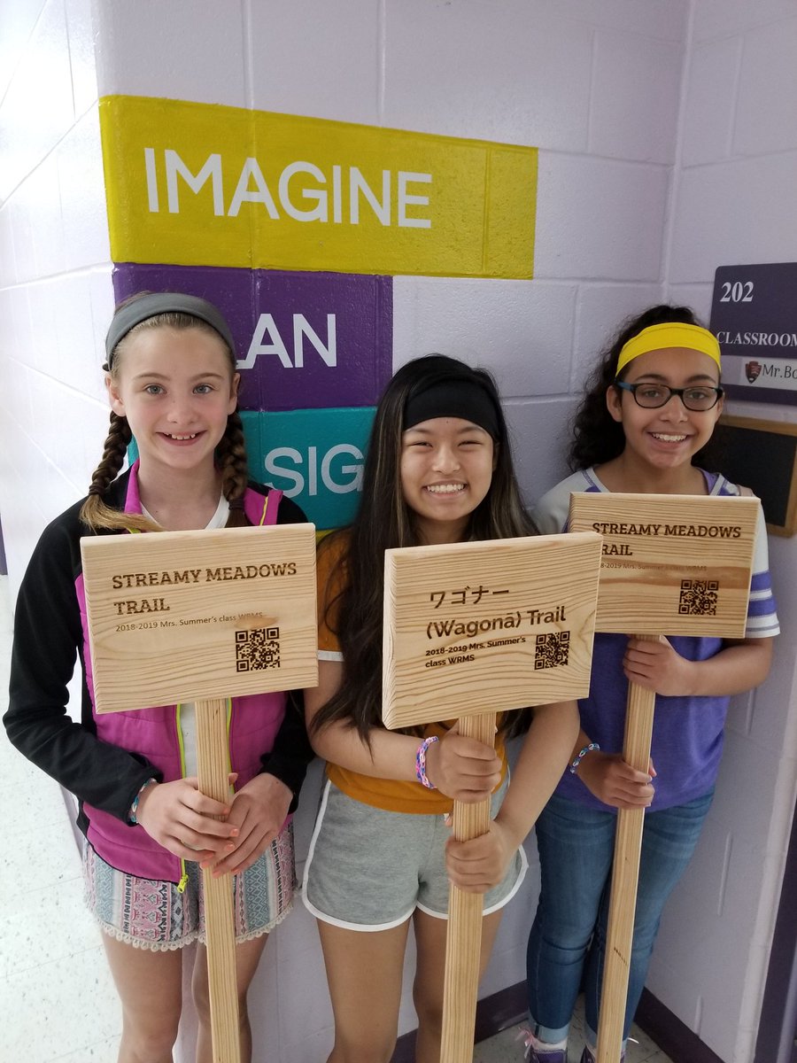 AskMrBoan's tweet image. Student @WRMSWolves created signs and presentations (accessible via #qrcodes) for nature trails near our school!  #problemsolving #naturelovers #ARVRinEDU @MsOC_WRMS @MrsSummers_wrms @MrSmith_WRMS @ReynSchools