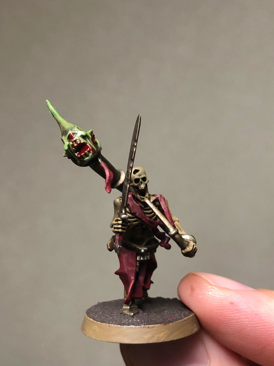 bringbackthor's tweet image. A skellie I’ve been working on to join the horde for games against Nurgle😁 #WiP #skeletonwarriors #AgeOfSigmar #RisingSunGT2019 #RSGT19 #warhammer #ウォーハンマーエイジオヴシグマー #ウォーハンマー #Japan