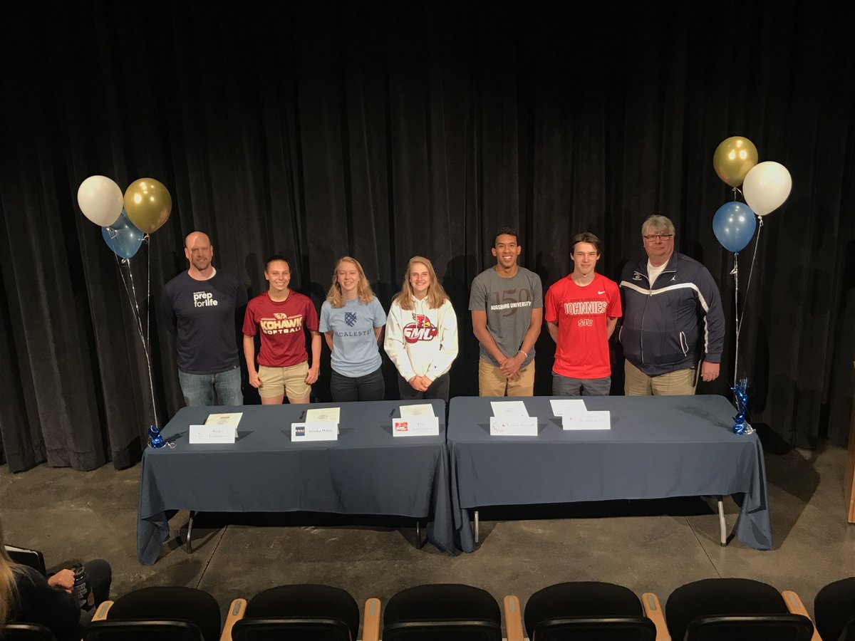scpaactivities's tweet image. Signing Day at @scpaactivities !  Lions heading to Coe College, Macalester, St. John's, St. Mary's and Augsburg!  #LionsPride #PrepForLife