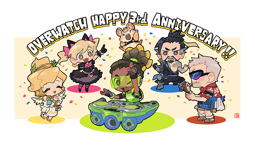 「Happy 3rd Anniversary !!???
#OverwatchAn」|ｲ子のイラスト