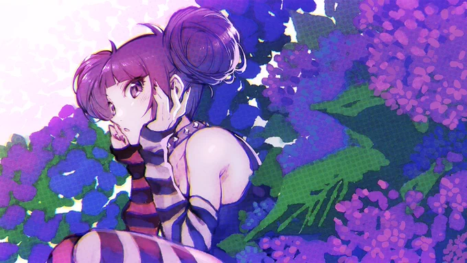 摩美々誕おめでとう〜。紫の紫陽花みたい #田中摩美々生誕祭2019 
