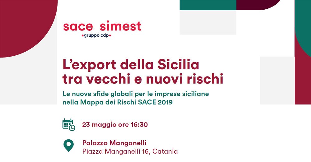SIMEST_IT's tweet photo. #CDP2021 | A breve @SRebecchini Presidente di #SIMEST interverrà a #Catania all’evento #SACESIMEST “L' #export della #Sicilia tra vecchi e nuovi rischi” STAY TUNED❗️ #internazionalizzazione #RiskMap2019 https://t.co/xzDMBFSbOW