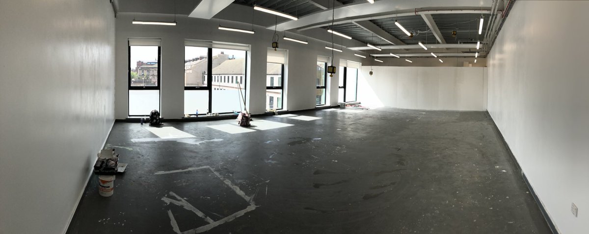 refraction_show's tweet photo. Walls painted and ready, only the floors to sort out and then the setting up process can begin! https://t.co/AjRbVD2JMx