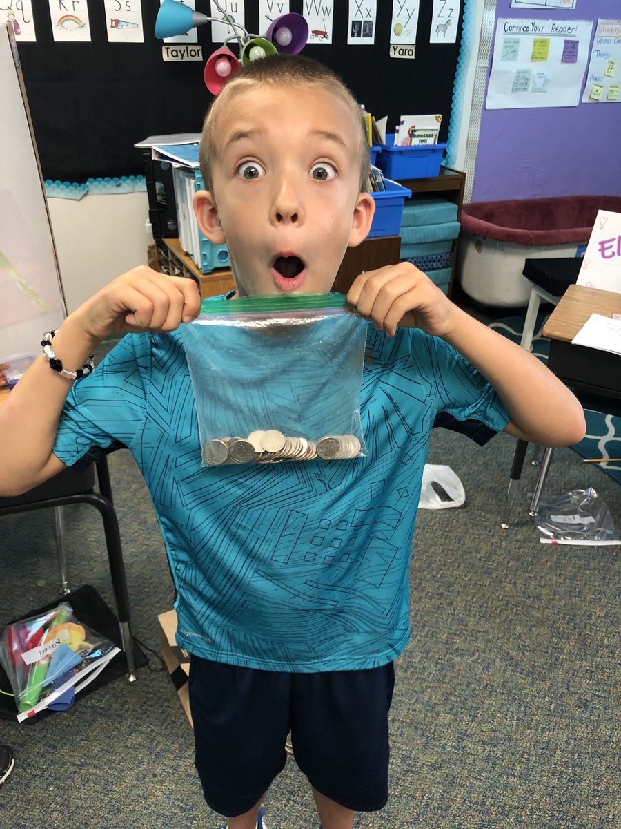 We had an Economics Fair today where students set up shop with homemade items to sell for 25 cents. There are some future entrepreneurs in first grade!