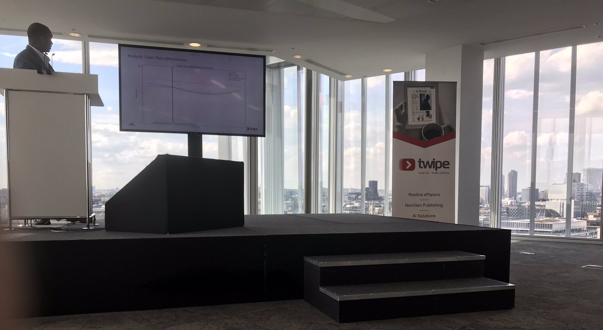 TwipeMobile's tweet photo. For other publishers wanting to experiment, Mukund V. has some advice “It’s always a bit of trial & error but you won’t learn without trying” #JAMES19 @NewsUKTech https://t.co/oX7m6uWnFn