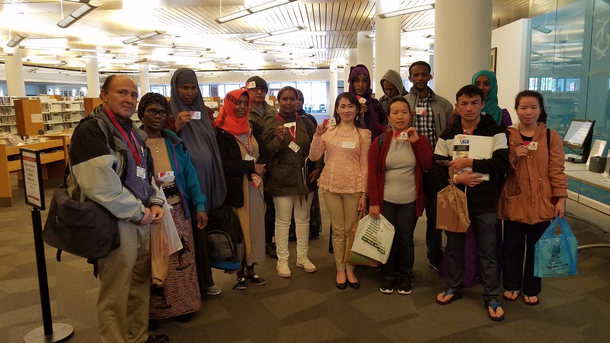 Say hello to some brand new library card holders! We were happy to welcome these ELL students from Hubbs Center into the family today on their field trip to Rondo! #rondolibrary #stpaullibrary #ESL #ELL #HubbsCenter #webelongtogether