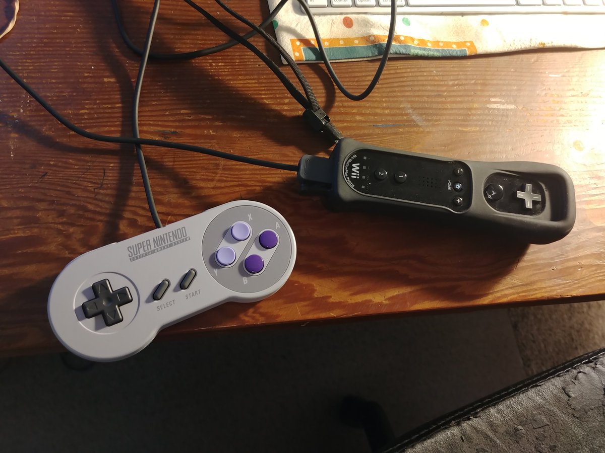 Hooking my SNES Classic controller into my wiimote means I can play all these SNES games using an authentic pad. Feels great.