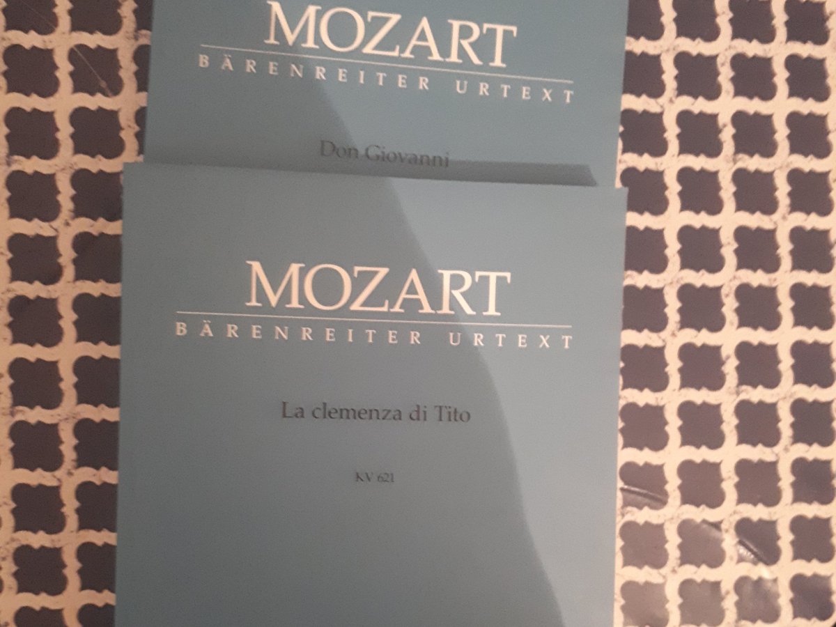 WillStevens4693's tweet photo. Two great Mozart roles on the go at the moment. Both are in the earliest of learning stages but I'm very excited to work on these wonderful operas! It's also always lovely to have an excuse to add to the @Baerenreiter library... #Leporello #Publio @CardiffOpera https://t.co/WVjI909cj5