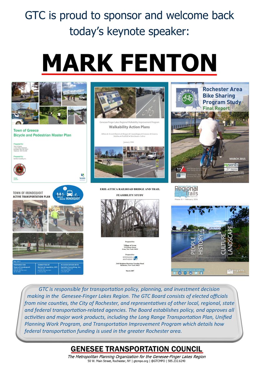 GTCMPO's tweet photo. So proud to sponsor the keynote address featuring national walking expert Mark Fenton today at #ActiveTransportation Summit. @CommonGroundH #IdeasIntoMotion https://t.co/AO4DmDTbel