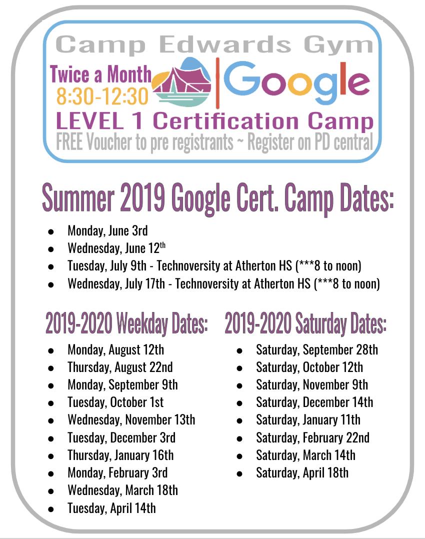 lianeRdattilo's tweet photo. Want to get Google Certified? Study on your own and then review and test surrounded by colleagues at a JCPS IT3 Google Certification Camp
@RamseyMS_JCPS
@StuartAcademyKY 
@WMSFA
@WestportMS
@BinetSchool
@NewcomerAcademy https://t.co/2nShalzL3q
