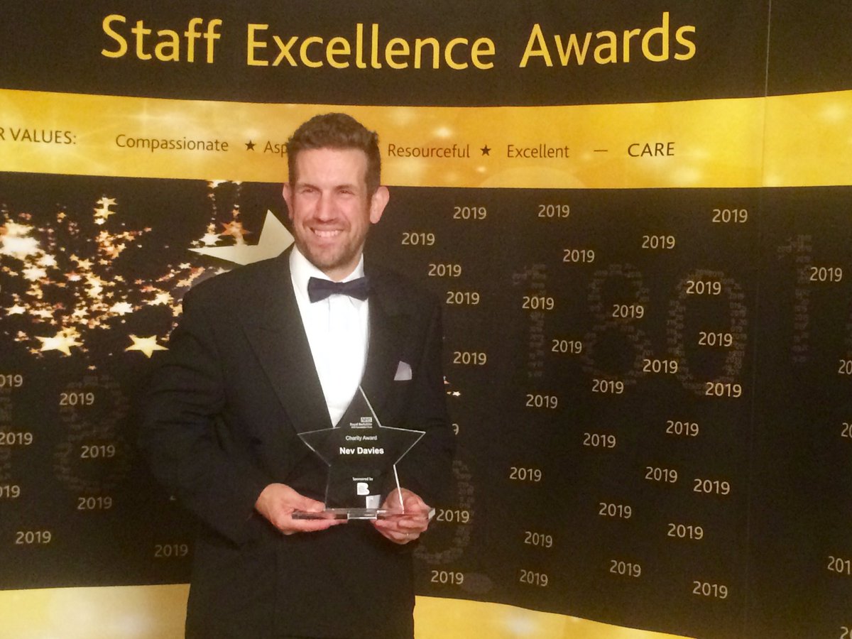 RBNHSFT's tweet photo. Next to the stage is Nev Davies, winner of our Charity Award. Well done Nev, much deserved @RoyalBerksChar https://t.co/9XaknGO4tq