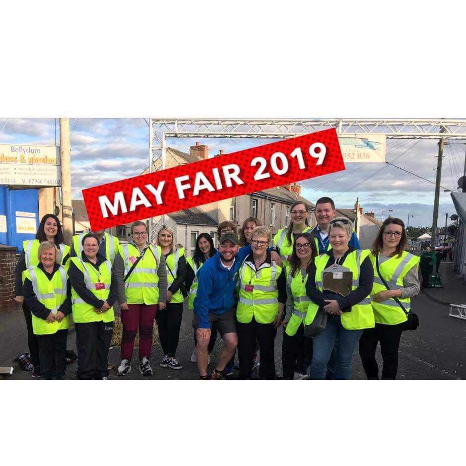 Mayfair Committee members, staff and volunteers, at the end of the Soap  Box Derby tonight . What a brilliant night’s fun. Thank you to everyone who took part.