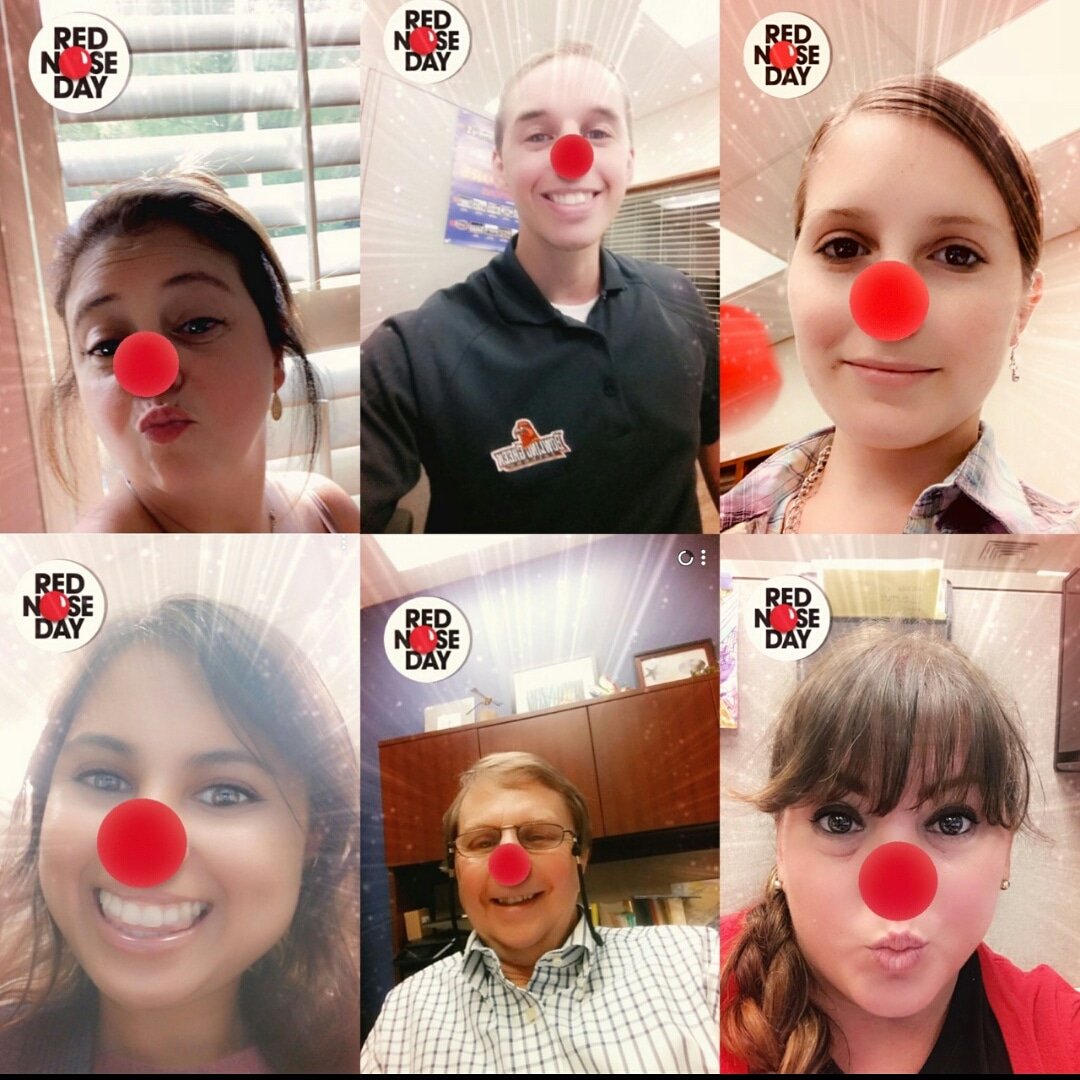 jgroupfl12's tweet photo. Happy #RedNoseDay from a few of us here at the Johnson Group. It's for the kids! https://t.co/AmsH4O45I1