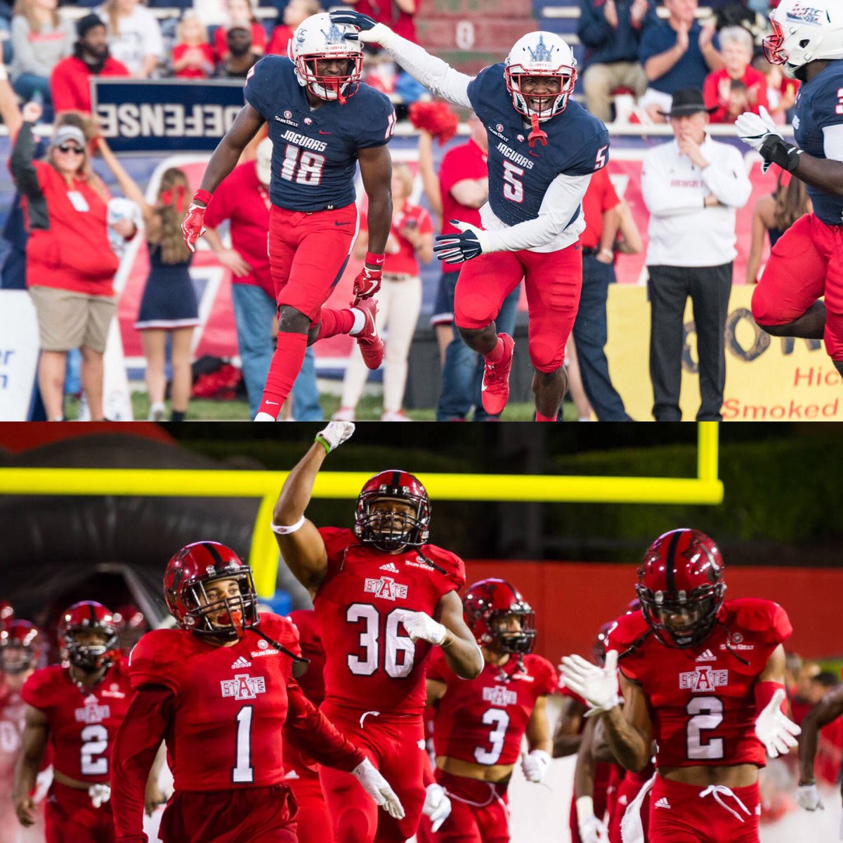 Zoombang's tweet photo. Congratulations to these Sun Belt college football programs for joining the #Zoombang family: Coastal Carolina, Louisiana Lafayette, Appalachian State, South Alabama, and Arkansas State. Thank you for trusting our product to protect your athletes. https://t.co/RLvrWb3ZuN