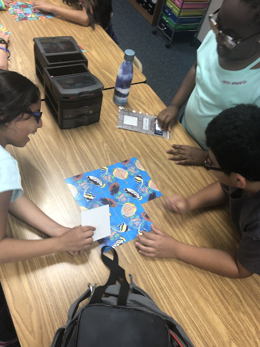 MrsKrusesClass's tweet photo. Scramble Squares are the perfect end of day brain puzzle! 🧩 @RobisonES #CFISDspirit #successatRES https://t.co/cOyKyFD1rS