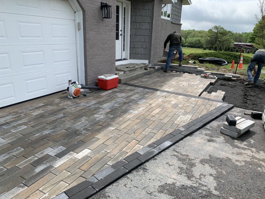 A fancy type of paver on this project!!!