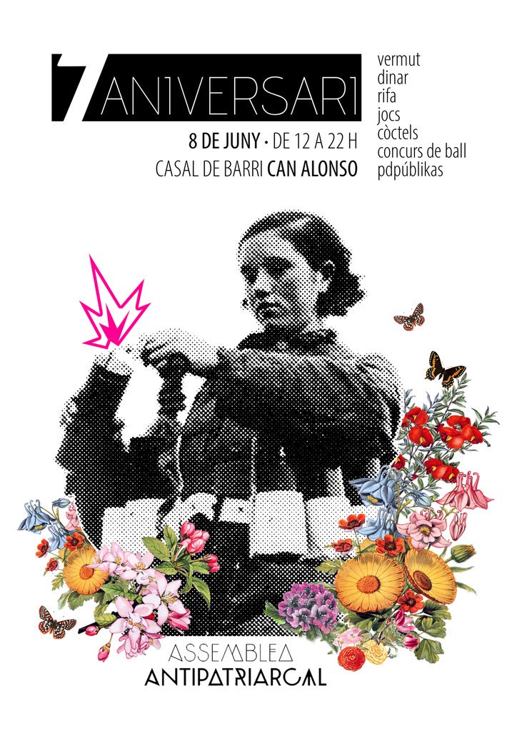 antipatriarcals's tweet image. 👀 Recordau‼ 
🎂 El proper dissabte 8 de juny, de 12h a 22h vine a celebrar amb nosaltres el 7è aniversari de l'Assemblea Antipatriarcal! 🥳💕🎶🦸‍♀️🦹‍♀️💃🎊🎉 
(S'agraeix difussió RT 🔁)