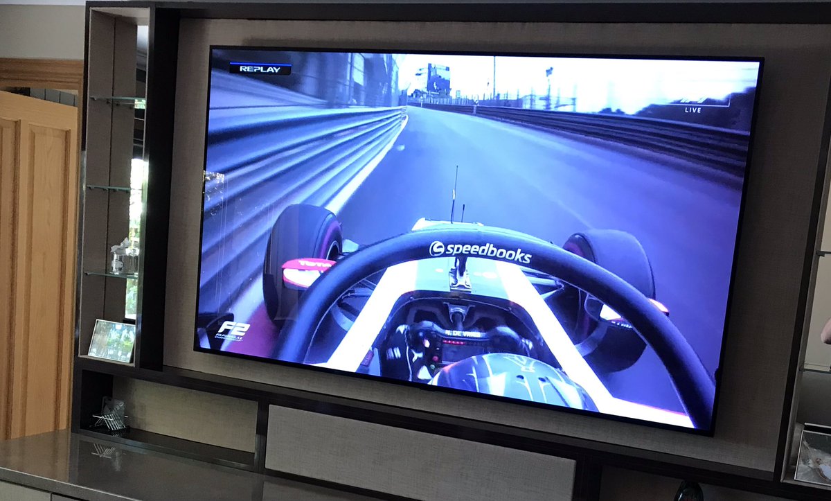 ldci's tweet photo. Today’s job fitting a LG 77 inch OLED TV, stunning live Formula 2, 4K images from Sky https://t.co/ffeGpoyAlc