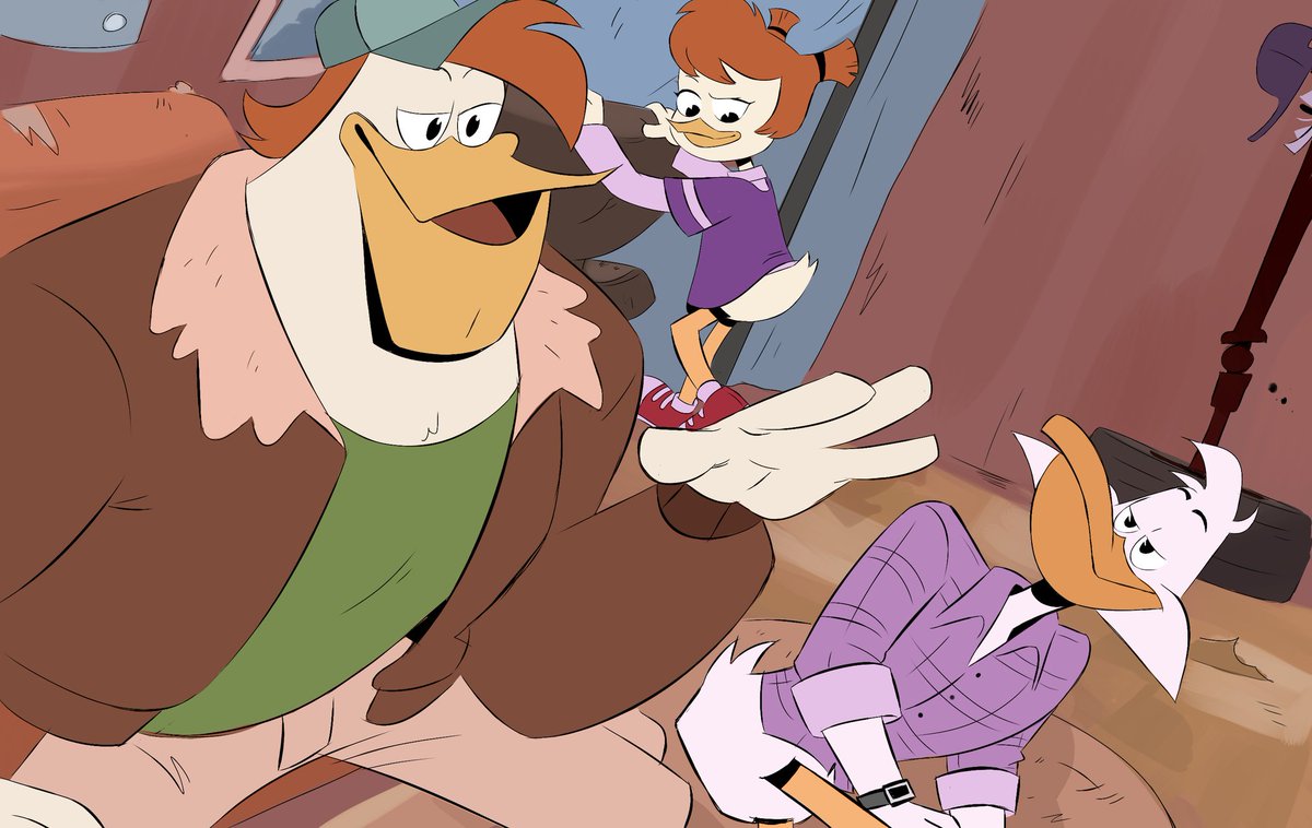 hanging out in the garage at mcduck manor #Ducktales #DarkwingDuck.