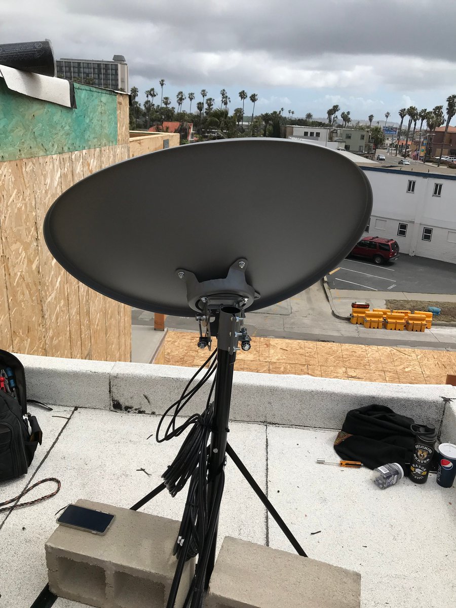 Today our technicians are working at an apartment building that is under construction in #SanDiego installing some cabling, and an antenna for the MDU Directv system Infinite Technologies will be providing for this property.