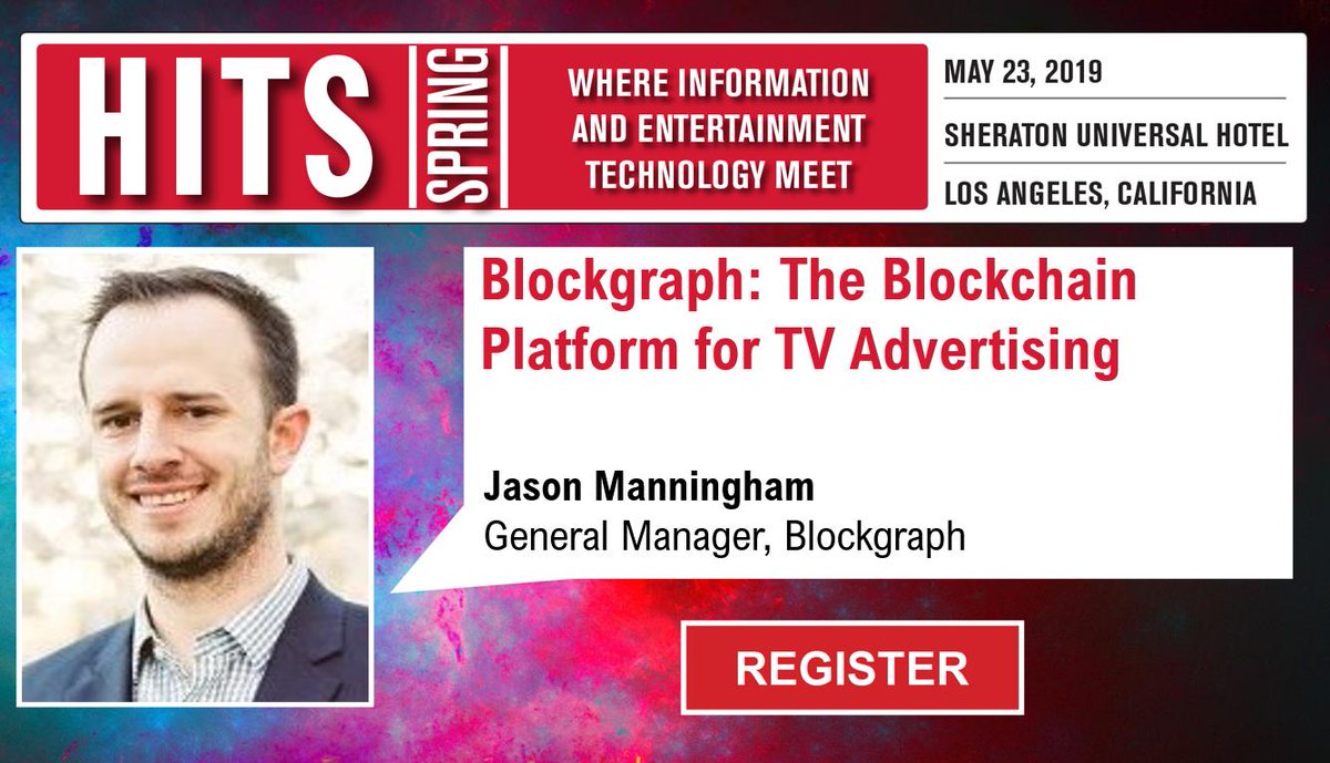 HITSummit's tweet image. Jason Manningham, General Manager, Blockgraph, is now presenting #Blockgraph: The #BlockchainPlatform for #TVAdvertising
