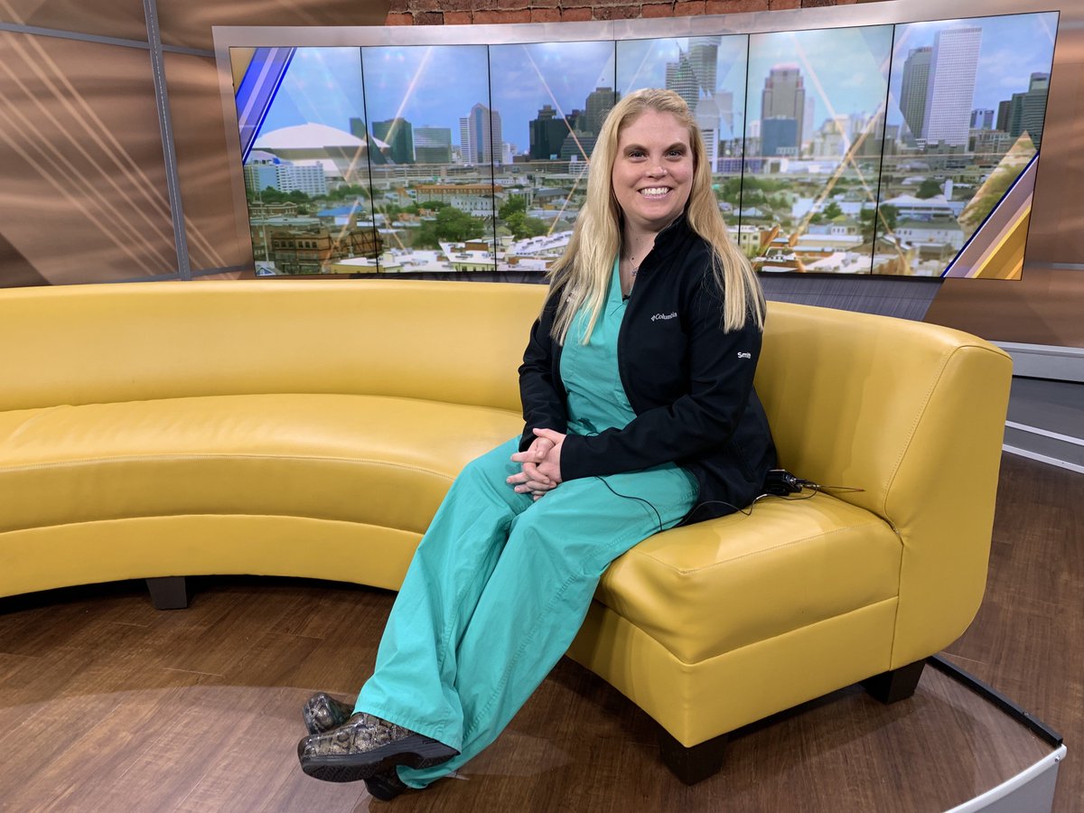 tulanesimcenter's tweet photo. Taped a story today for CPR &amp; AED Awareness Week (6/1-7). Watch for our Director demonstrating CPR and @ASmithMDPhD interview on @WDSU on June 3rd. @TulaneMedicine @Tulane_Surgery @American_Heart #AED #CPR #savealife https://t.co/j6QXlkhQyW
